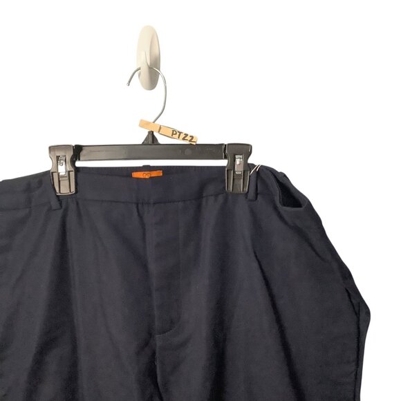 Mary Crafts Navy Blue Pleated Pants XL Cotton/Elastane Blend NWT - Picture 2 of 5